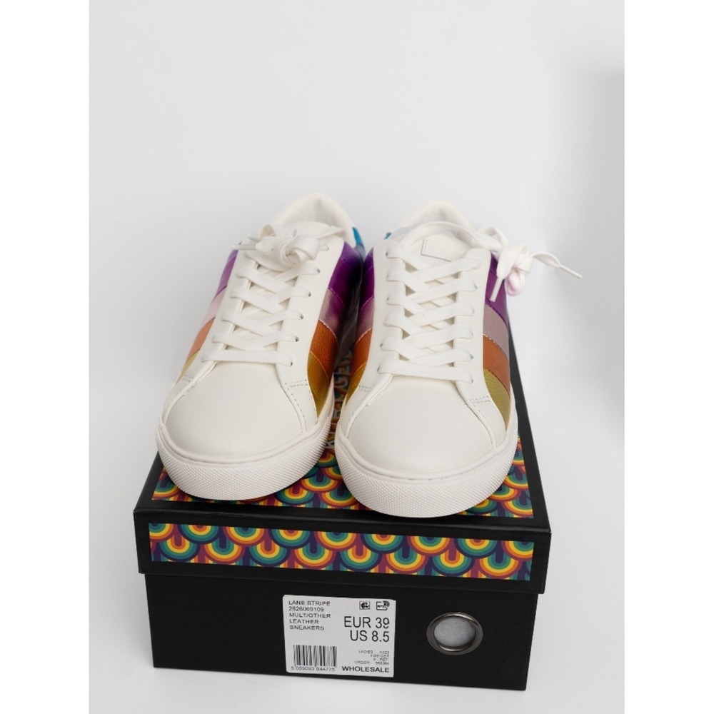 KURT GEIGER LONDON | New! Women's Lane Stripe Low-Top Sneakers - Picture 4 of 12